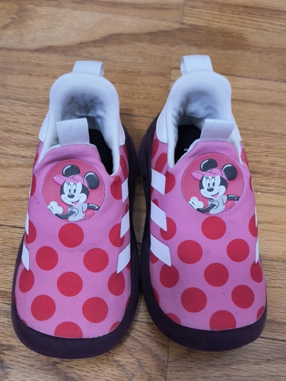 Pink Polka Dot Kids Slip-On Shoes